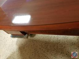 Cherry Finish Office Desk {SOME FLAWS AND SCRATCHES AS SHOWN IN PICTURES}