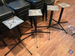 (4) single pedestal wood tables (not assembled), measuring 3ft X 3ft X 30 inches high. {SOLD 4X THE