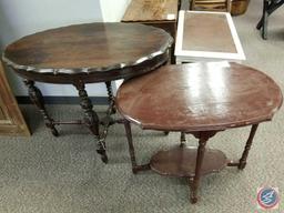 [2] Vintage Spindle-Leg Side Tables {SOLD 2x THE MONEY}