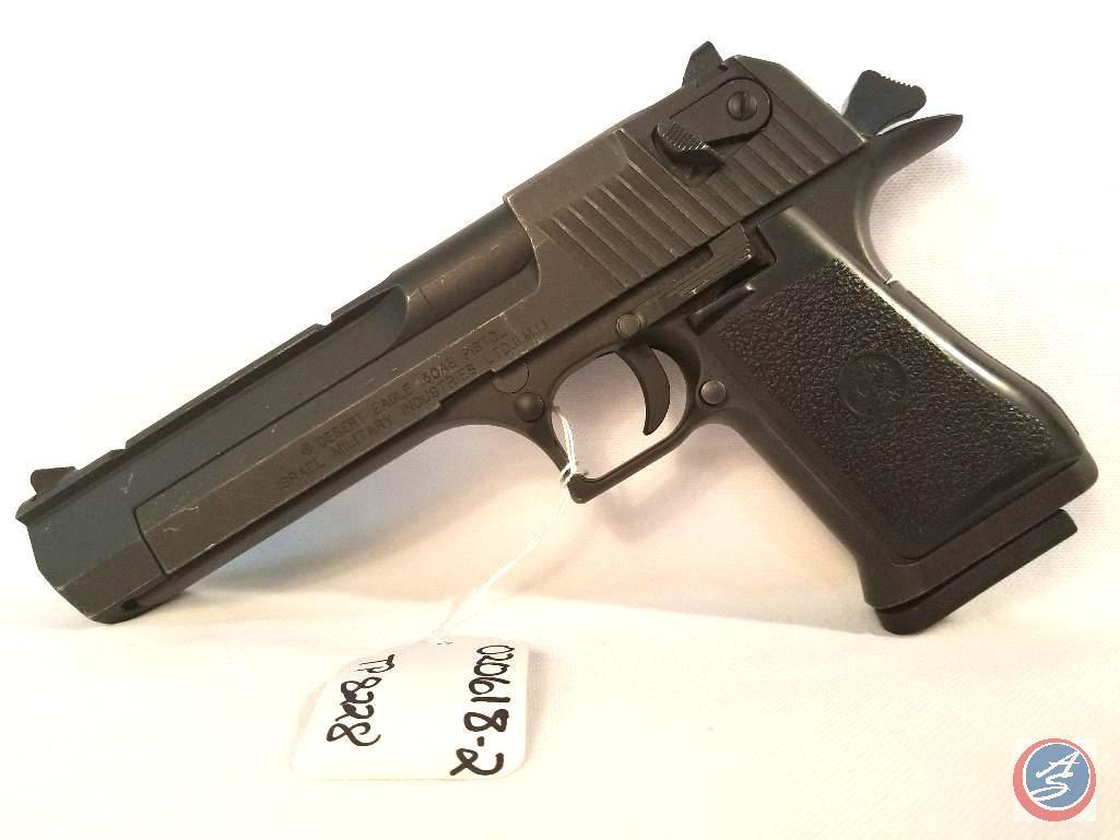 Manufacturer: ISI Magnum Research Model: Desert Eagle Caliber: 50 AE Serial #: 9520853 Type: S/A