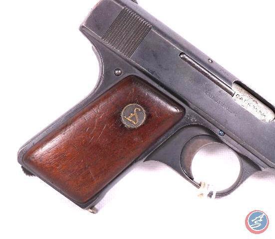 Manufacturer: Ortgies Model: 6.35mm Pistol Caliber: 6.35mm Serial #: 77470 Type: S/A Pistol