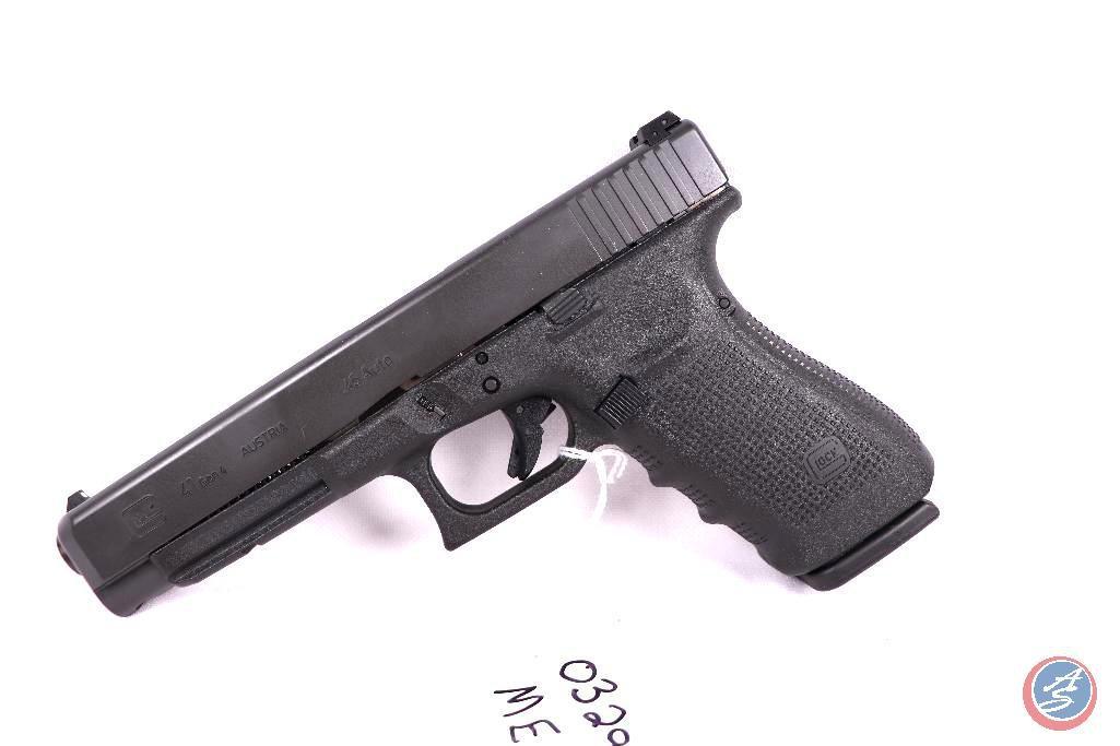 Manufacturer: Glock Model: 41 Caliber: 45 auto Serial #: XLV289 Type: S/A Pistol, NIB