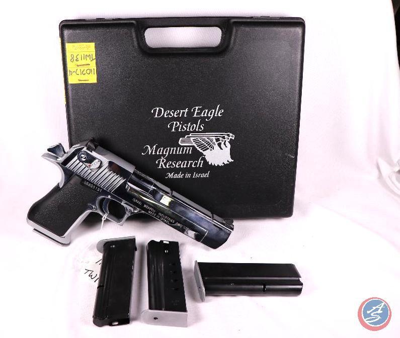 Manufacturer: IWI Magnum Research Model: Desert Eagle Caliber: 50 AE Serial #: 36205150 Type: S/A