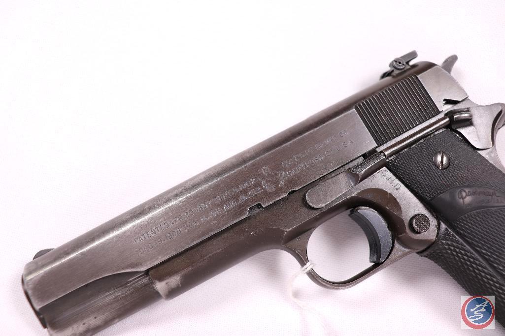 Manufacturer: Colt Model: M1911A1 US Army Caliber: 45 acp Serial #: 2326190 Type: S/A Pistol Clean