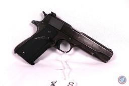 Manufacturer: Colt Model: M1911A1 US Army Caliber: 45 acp Serial #: 2326190 Type: S/A Pistol Clean