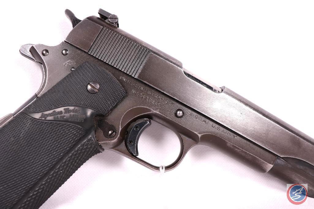 Manufacturer: Colt Model: M1911A1 US Army Caliber: 45 acp Serial #: 2326190 Type: S/A Pistol Clean