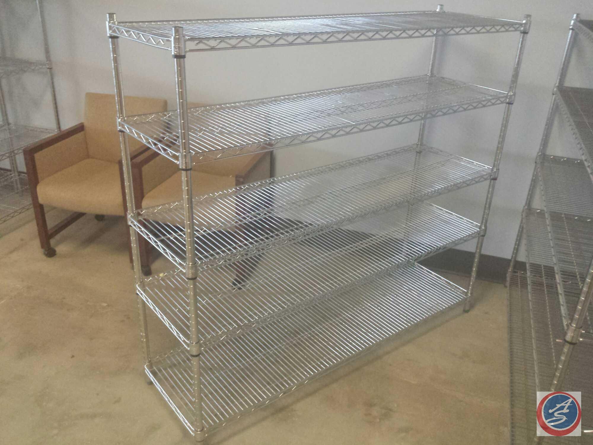 Uline 5-Shelf NSF Chrome Storage Rack (60 x 18 x 54 in.)