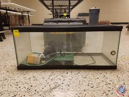 Reptile tank with clamp lamp