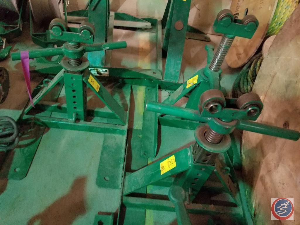 (4) Greenlee 687 screw-type reel stands, with 2500 pound capacity