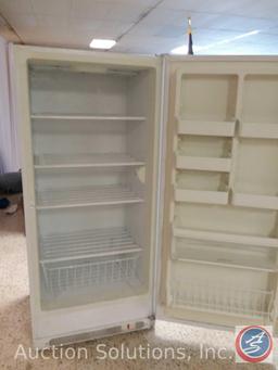 Frigidaire upright freezer (model #FFU21M7HWM) (71" tall x 32" wide x 28.5" deep)