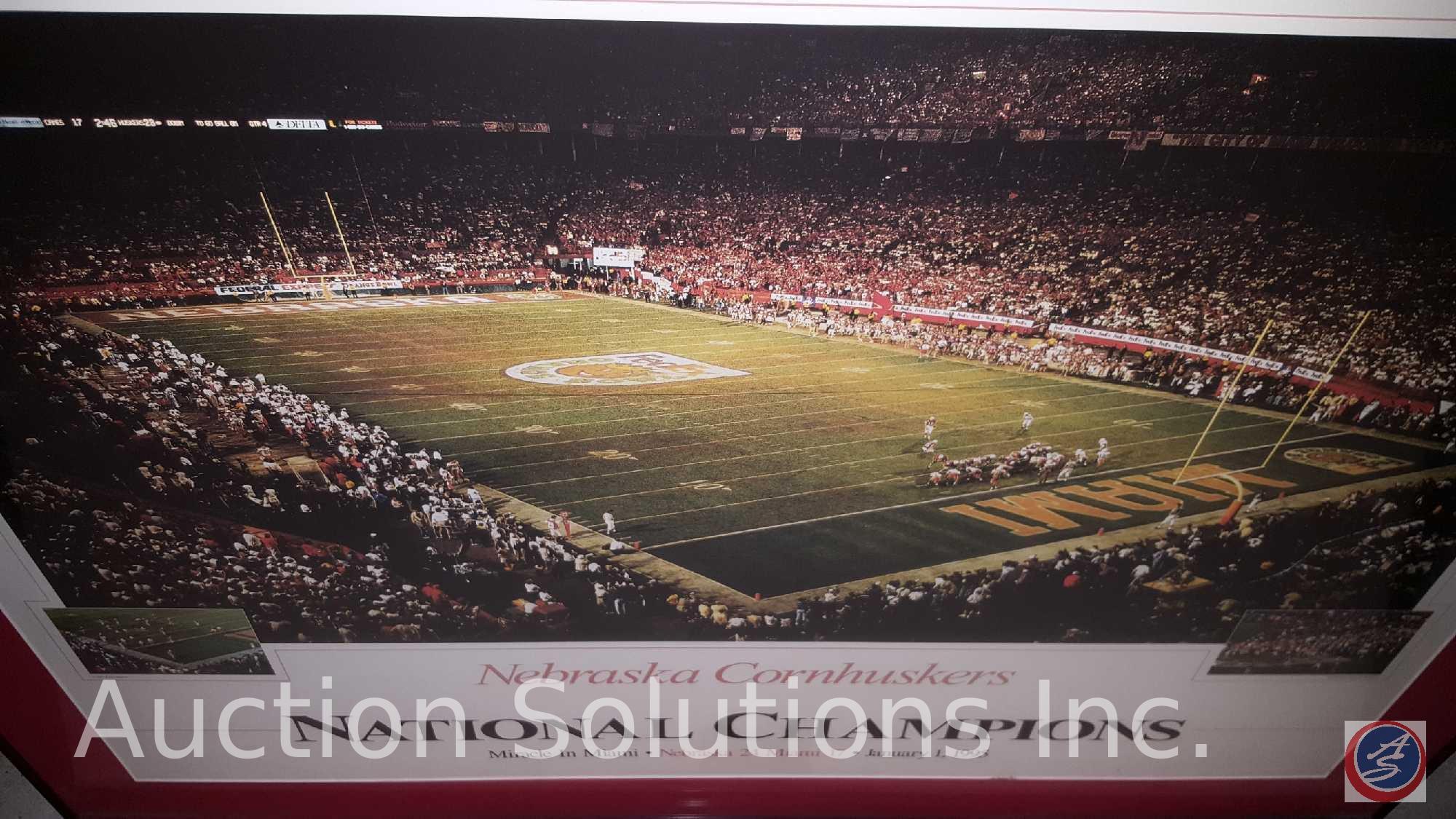 Assorted Husker Football Memorabilia and Clothing Including; Lego Husker Memorial Stadium, [2]