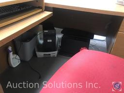 Office contents including desk, credenza, 2 lateral file cabinets, reception and office chairs an