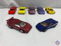 Die cast car: MAJORETTE Lamborghini Diablo No. 219 ECH 1/58, MAISTO red Lamborghini countach No.2