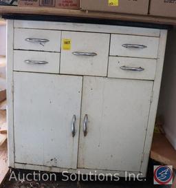 Metal Shop Cabinet 5-Drawer and 2-Door (30x35x20)