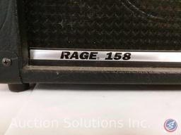 Peavey Rage 158 Guitar Amp with an Ibanez delay pedal connected to the back SN: 08216899 {{AMP