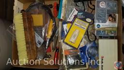 Assorted Hand Tools; Misc. Household Hardware; Brackets and Hooks; Craftsman Rethreading Die Set,