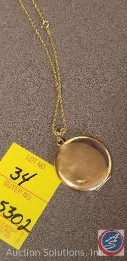 14 k locket with chain