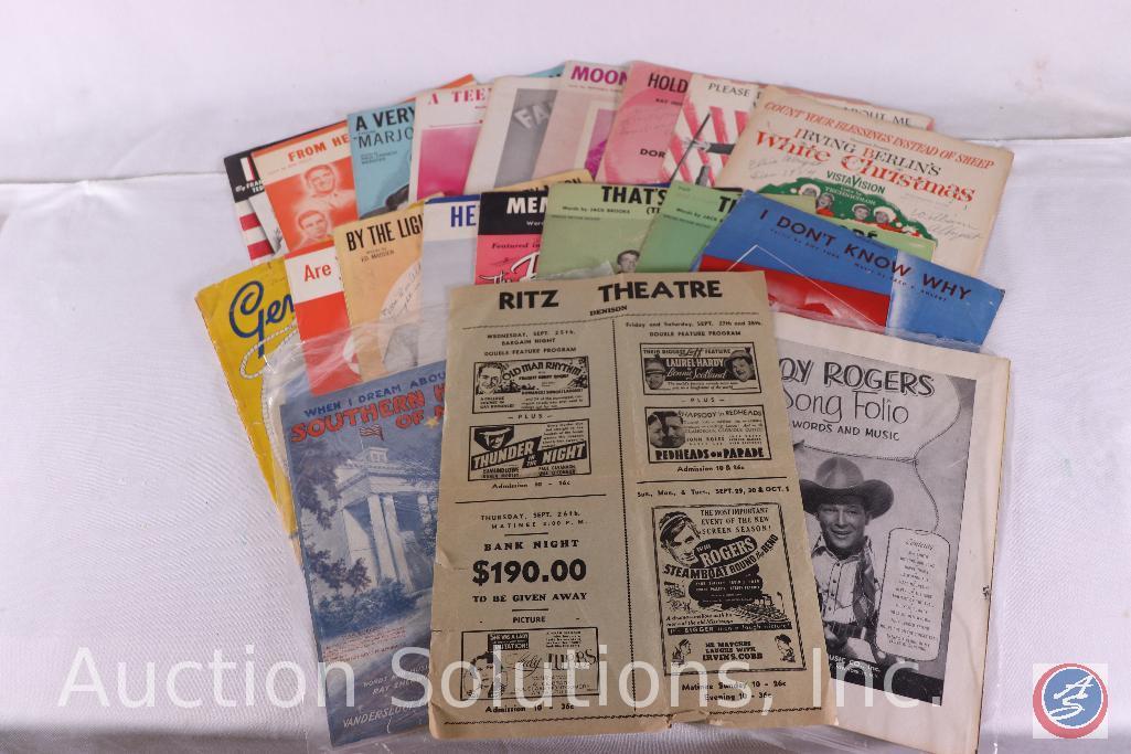 Assorted vintage sheet music