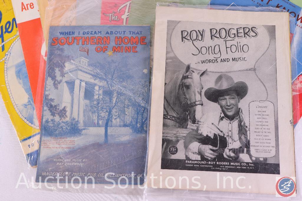 Assorted vintage sheet music