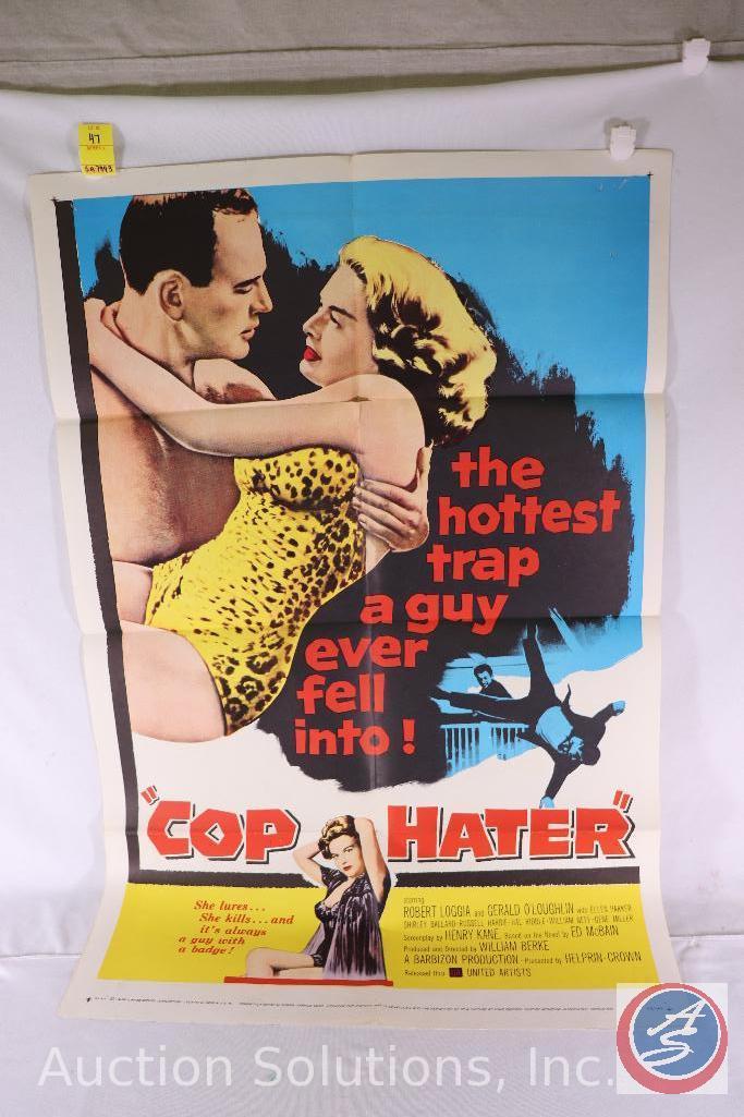 Cop Hater Vintage Movie Poster, 1958, 58/342 {{TORN SEAM/TORN EDGE}}