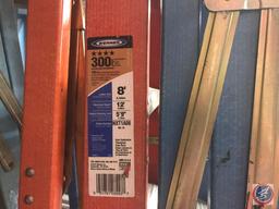 {{TIMES THE MONEY}} (7) Werner 8 foot Step Ladders, some are 225 lb weight limit, some are 300 lb