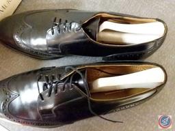 Men's Black Leather Johnson and Murphy Ellington Dress Shoes {{LIKE NEW}} Size 8 1/2