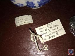 Miniature China Tea Set, Some items have store tags. Blue Willow Set and more {{SOME DISHES MAY HAVE