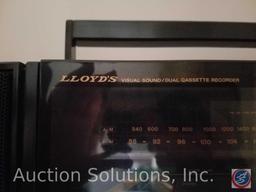 24"X 9 1/2"X53" Shelf with Loyds Cassette Recorder(Model V555) Cassestt tapes, Panasonic Cassette