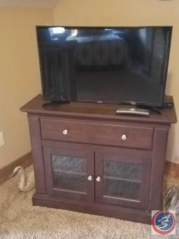 2 Door, 1 Drawer TV Stand 36 1/2" x 17" x 30" , Samsung 32" Television (With Remote)
