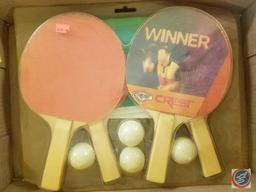 Ping Pong Set and 3 fingered Billiard Glove