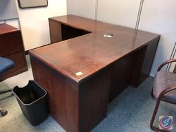 Hon L Shaped Desk Measuring 65" x 29" x 30" and 78" x 23" x 30" {{DESK ONLY}}