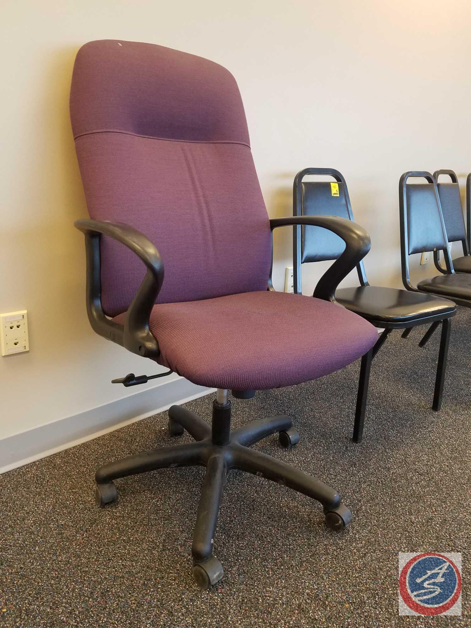 (6) Virco Chairs Measuring and HON Adjustable Rolling Office Chair [DAMAGE TO ONE OF THE VIRCO