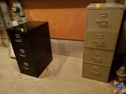 3 Drawer Filing Cabinet NO KEY Measuring 26.5" X 18 " X 40, 4 Drawer Filing Cabinet NO KEY Measuring