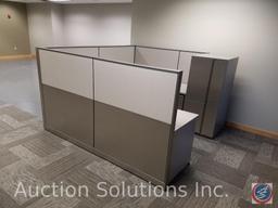Herman Miller 5 Section of Cubicle Dividers Measuring: 49 1/2" x 57", Adjustable Height 1 Section of