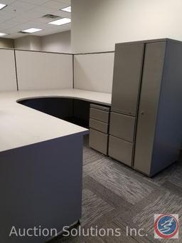 Herman Miller 5 Section of Cubicle Dividers Measuring: 49 1/2" x 57", Adjustable Height 1 Section of