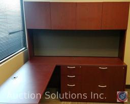 White Board Measuring 72" x 48", 4 Piece Office Desk #1 72" x 22" x 30" with 5 locking drawers {{KEY