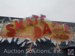 Large Letter "E" of Skate Daze Building Sign {{BUYER MUST REMOVE--PLEASE NOTE THAT THIS IS ON THE