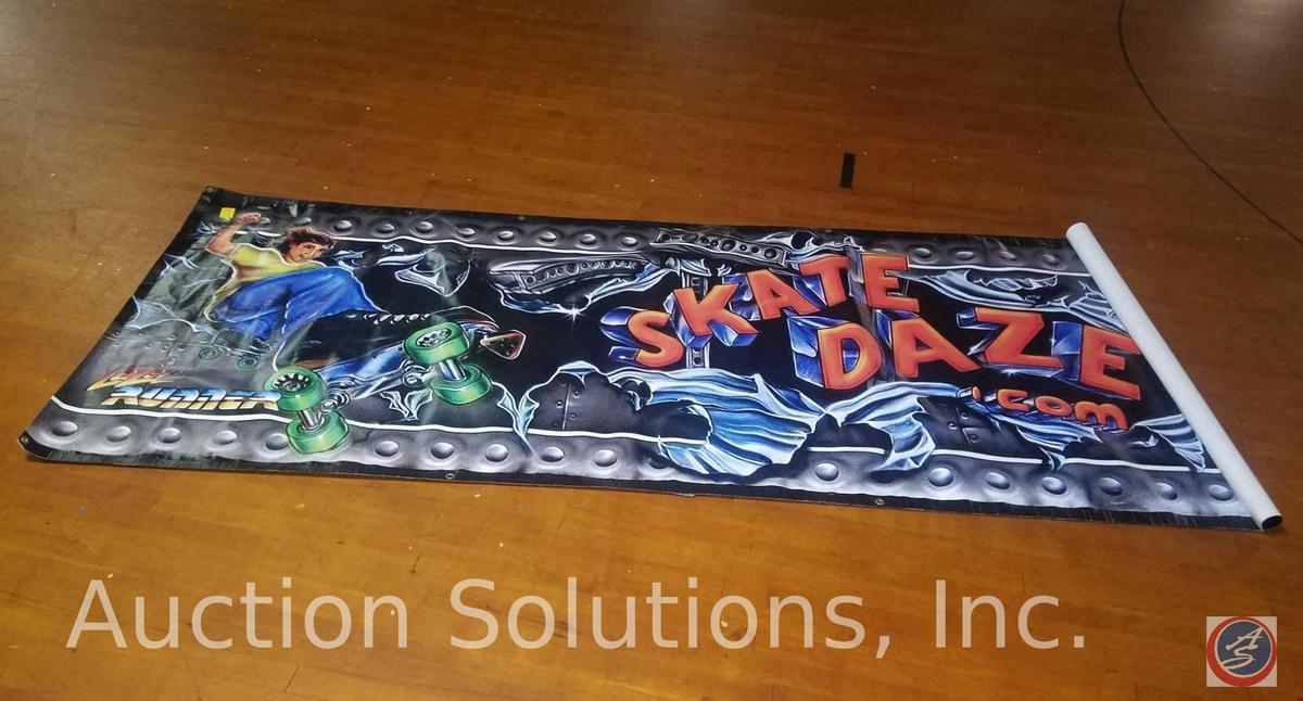 Vinyl Skate Daze Banner with Grommets 10' x 4'