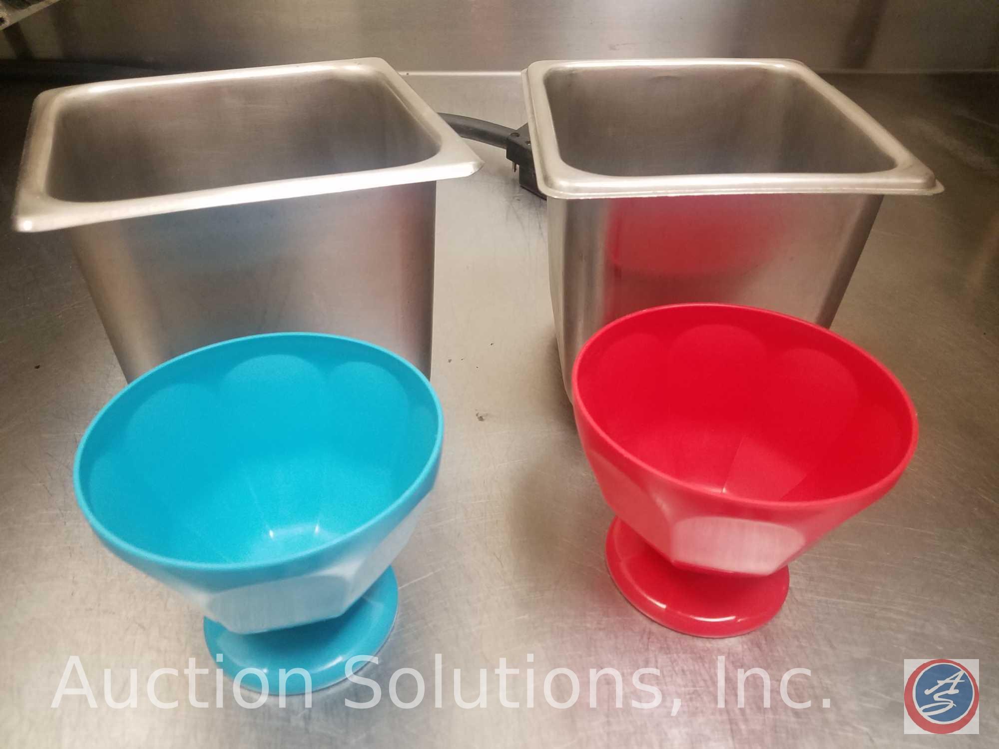 (2) Bus Tub, Assorted Cambro Cold Food Storage Tubs and Some Lids, Condiment Bottles, (2) Pizza