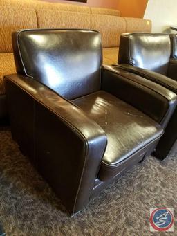 {{2XBID}} (2) Leather Chairs By Fabrique Par