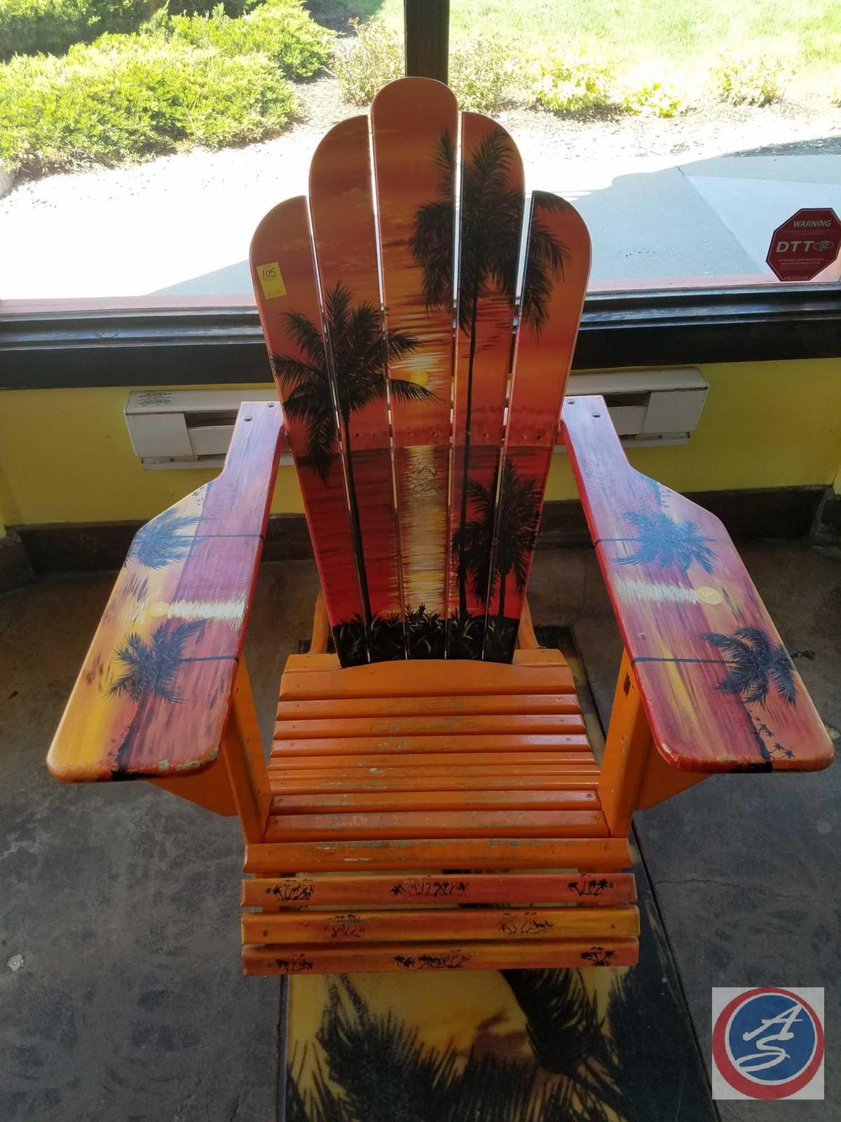 Hand Painted Wooden Beach Chair