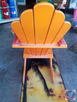 Hand Painted Wooden Beach Chair