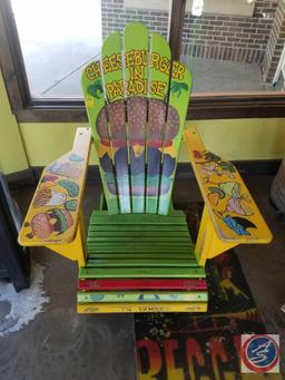 Hand Painted Wooden Beach Chair