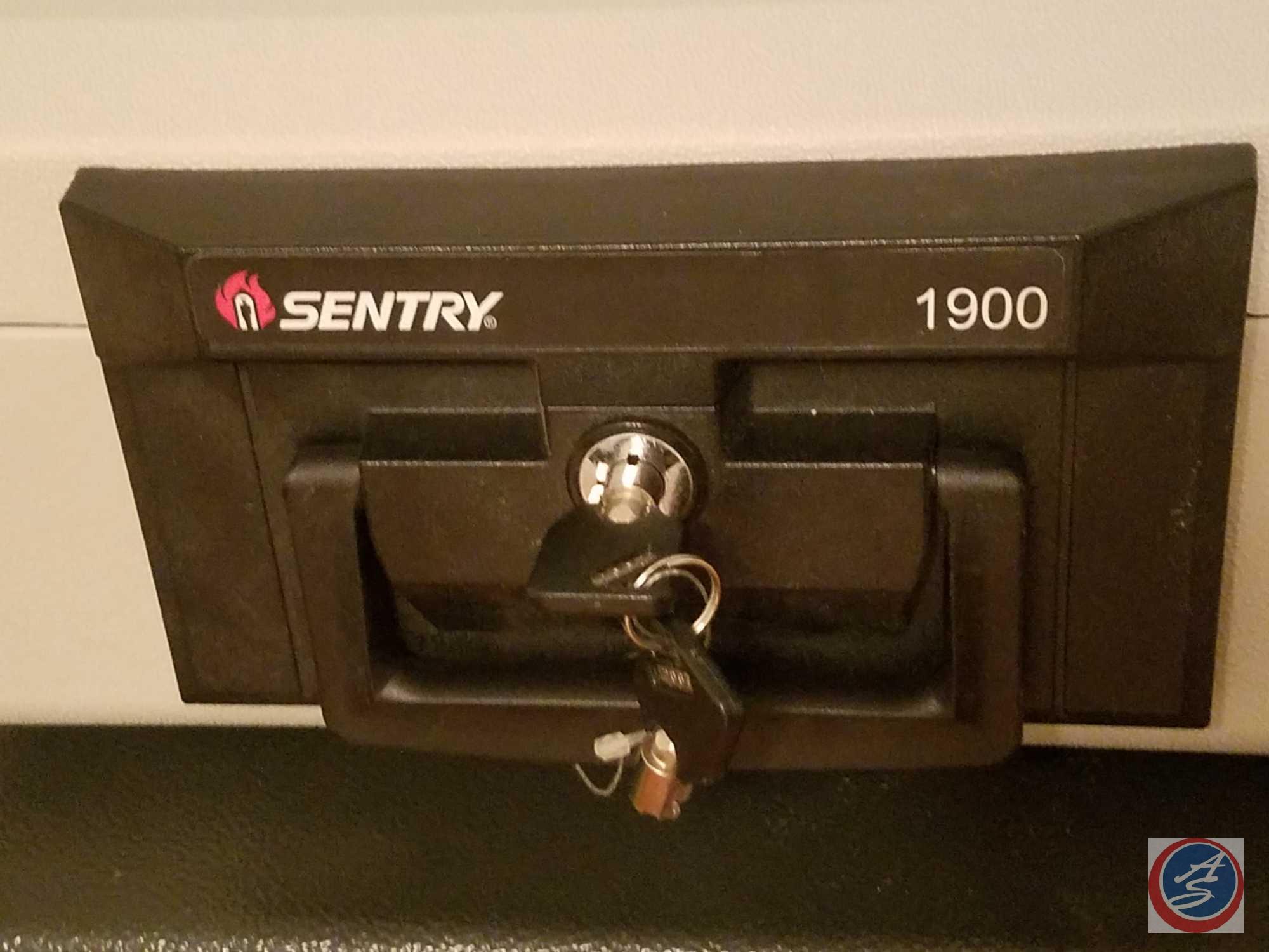 Sentry 1900 Safe with (2) Keys, Samsonite Locking Briefcase {{NO COMBINATION}}, Metal Lock Box {{NO