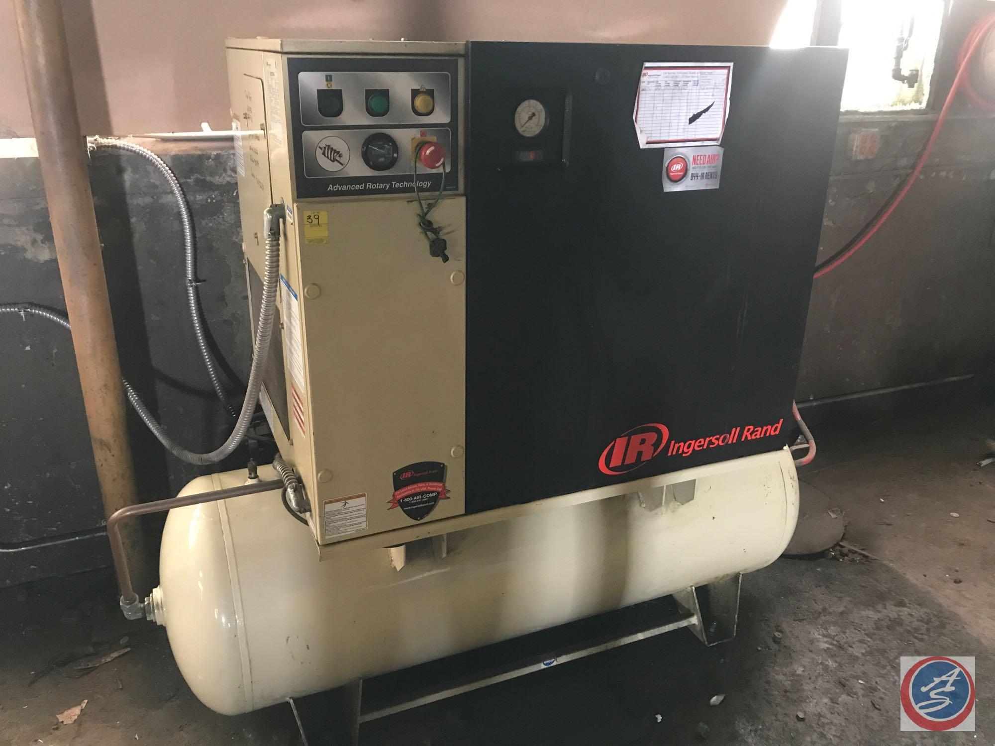 Ingersoll Rand Air compressor, 10hp rotary screw, air dryer. S/N CBV327049