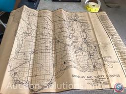 (5) Douglas + Sarpy County Platte Maps Dated 4/28/1934