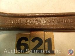 Crescent Wrench 8 in. marked 'CARLL Pat May 8, 1913' combo Pipe Wrench