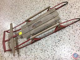 Vintage Flexible Flyer Wooden Sled with Metal Runners
