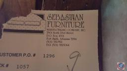 Sebastian Upholstered Couch with Claw Feet 60" x 32" x 35"