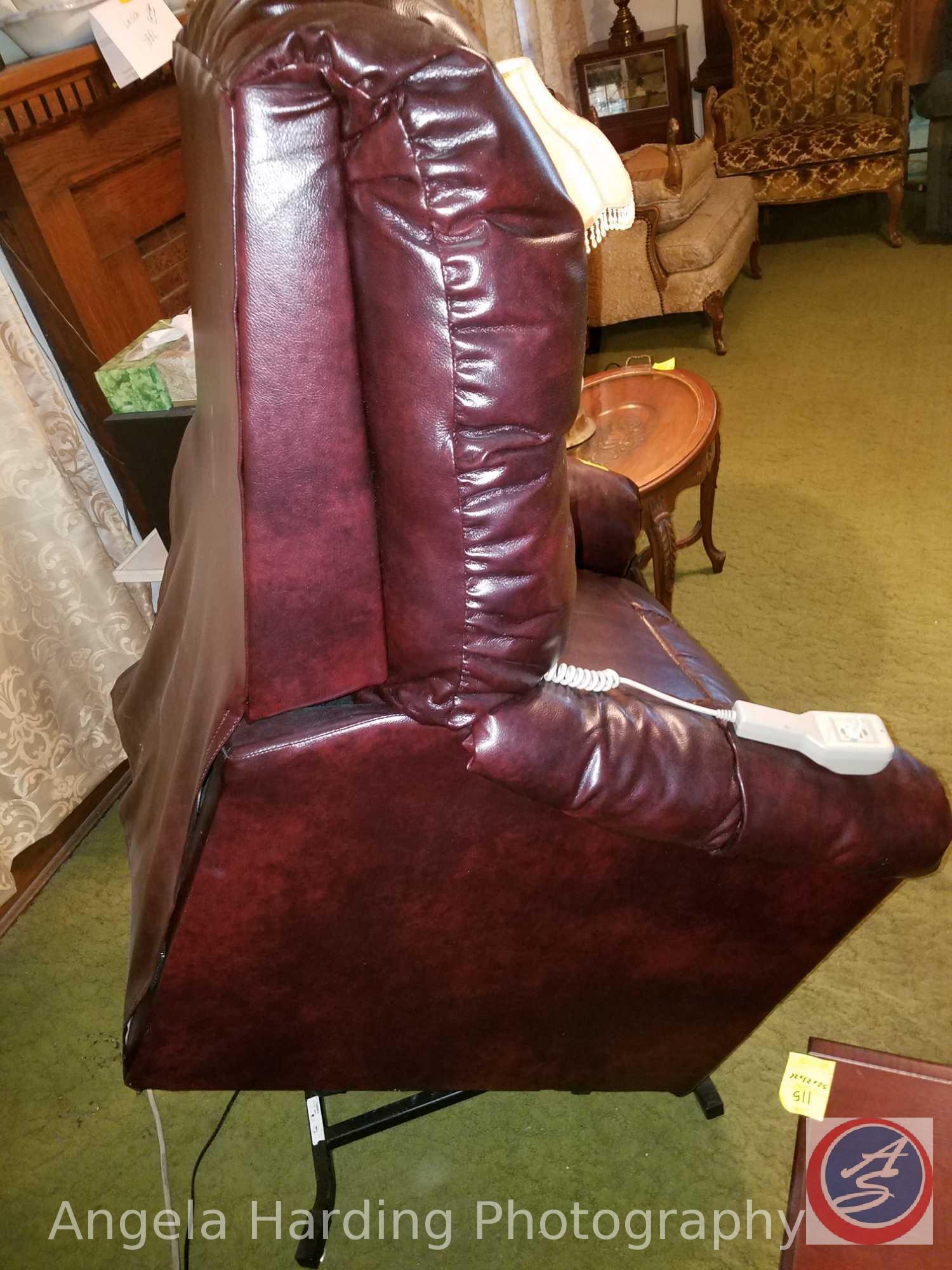 ComfortLift Brown Leather Lift Chair (Like-New)38"x31"x41"